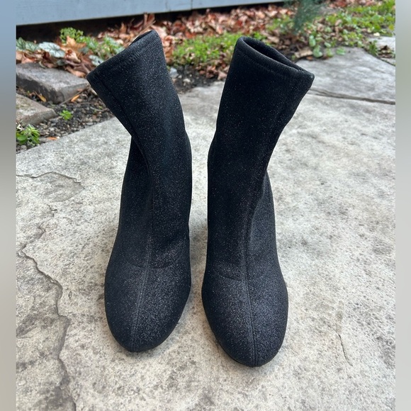 Michael Michael Kors Mandy Black Glitter Stretch-Knit Ankle Boot, size 10 - Picture 7 of 13